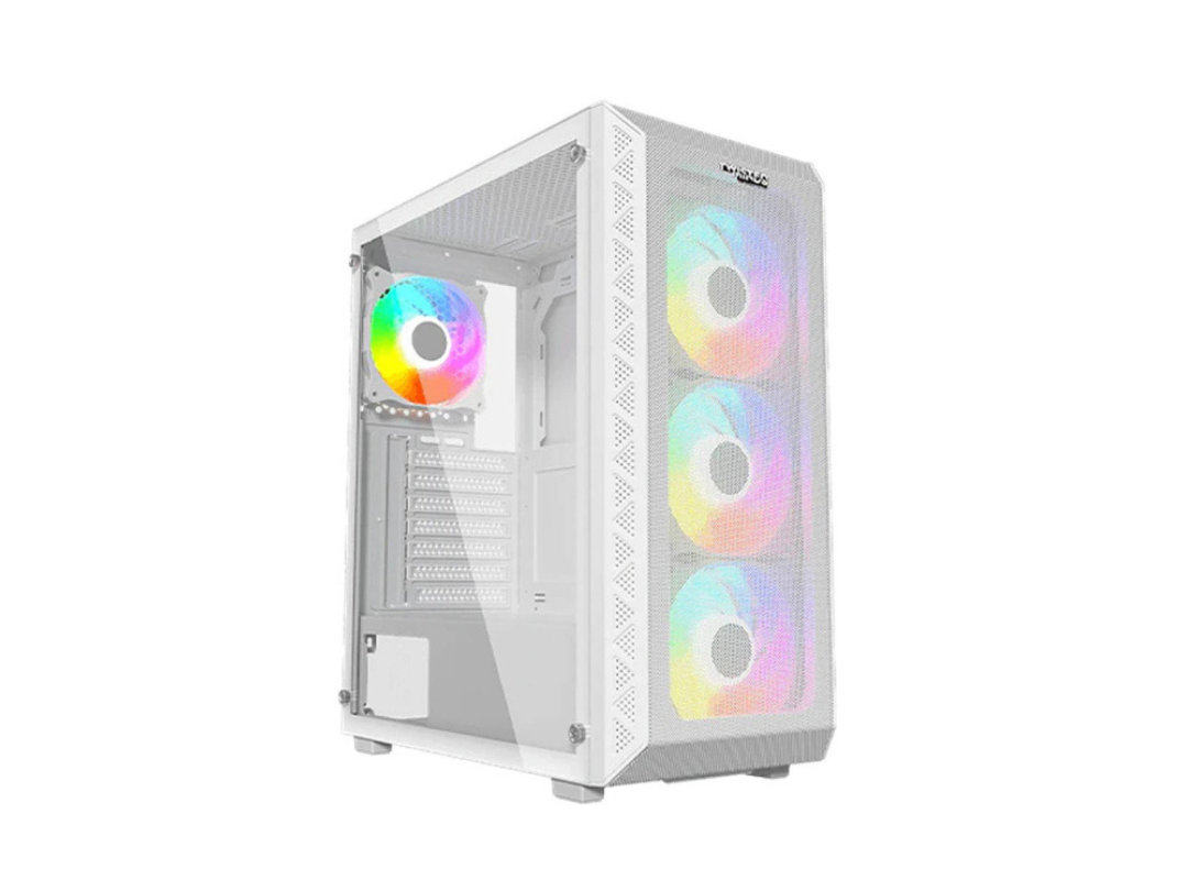 Twisted Minds 03 Apex Mid Tower Case with 3 RGB Fans - White | Qatar Twisted Minds 03 Apex Mid Tower Case with 3 RGB Fans - White | Qatar